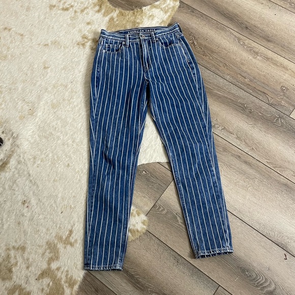 American Eagle Outfitters Denim - American Eagle striped mom jeans